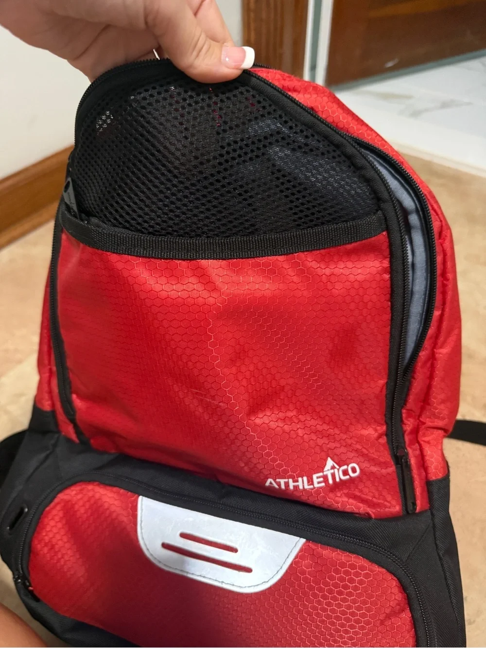 Red and Black Soccer Backpack